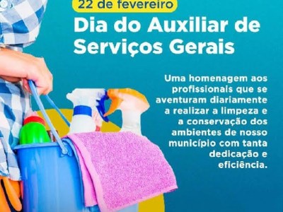 Dia do Auxiliar de Serviços&nbsp;Gerais